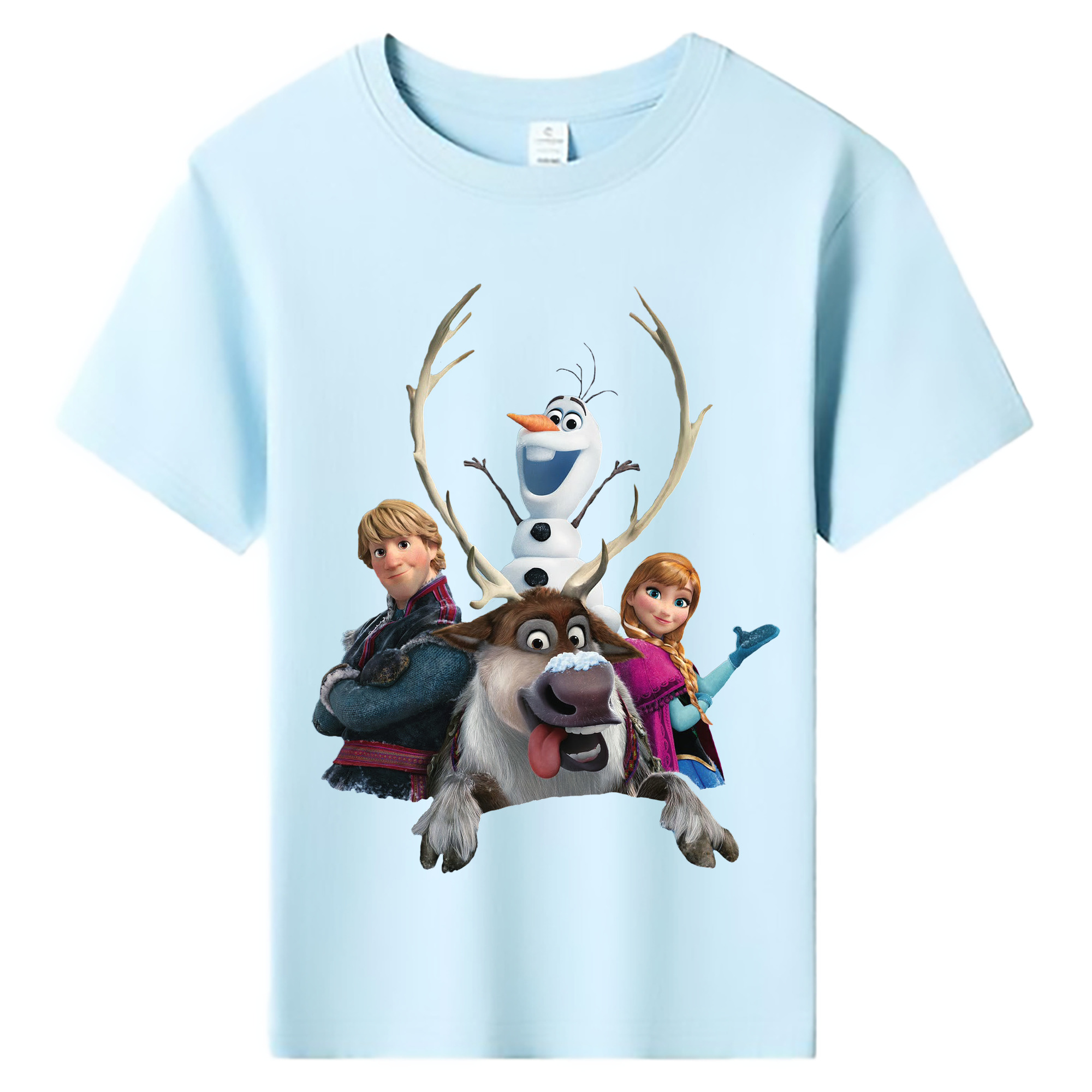 （画像用） アナと雪の女王 アンナ エルサ Frozen Anna Elsa 綿100％キッズTシャツ（フロントプリント）